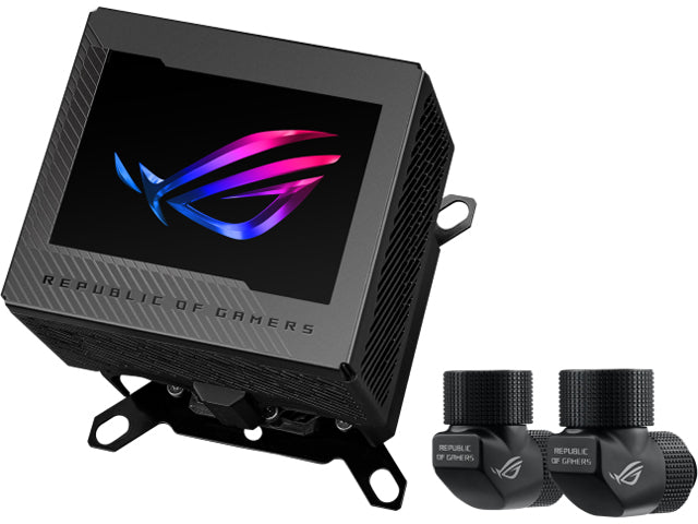 ASUS ROG RYUJIN III WB CPU Water Block - Intel LGA 1700, 1200, 115X - AMD Socket AM4, AM5 - Asetek Copper Cold Plate - Black - 178 Micro-Cooling Fins - 3.5 Inch Full Color LCD Display - Embedded VRM Fan -ROG Fittings, 3 Year Warranty