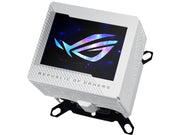 ASUS ROG RYUJIN III WB WHT CPU Water Block - Intel LGA 1700, 1200, 115X - AMD Socket AM4, AM5 - Asetek Copper Cold Plate - White - 178 Micro-Cooling Fins - 3.5 Inch Full Color LCD Display - Embedded VRM Fan - ROG Fittings, 3 Year Warranty