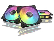 ASUS TUF Gaming TR120 ARGB Fan - Black - Triple Pack Higher Cooling Performance Extra-thick 28mm Fan Frame