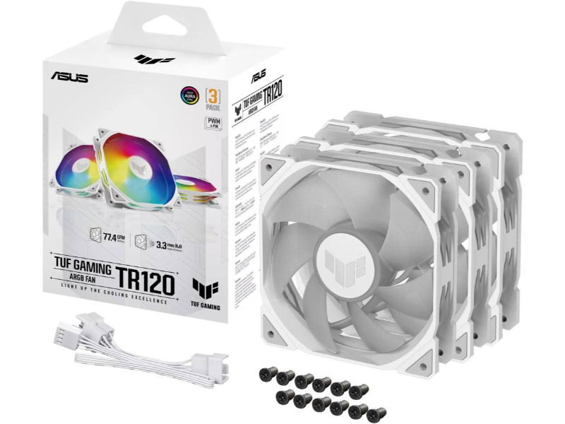 TUF GAMING TR120 FAN ARGB REVERSE WHITE 3IN1