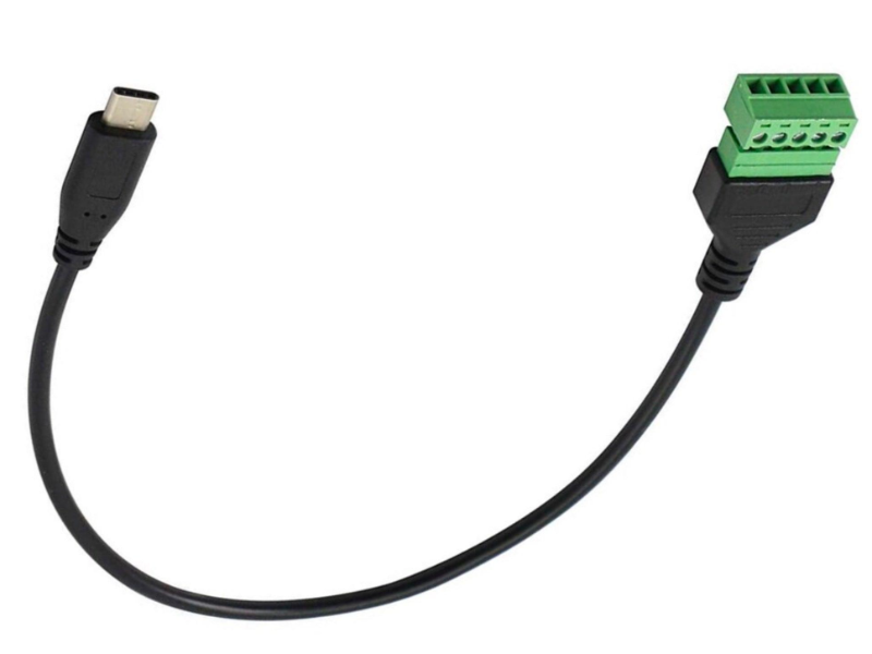 Startech USBSLC2TB20VAZ 25-Pack 75cm (29.5in) 20V Side Locking USB-C to 2-Pin Terminal Block Cable, 20V, Yellow,